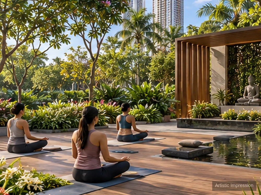 Yoga & Meditation Deck — Sobha Wisteria
