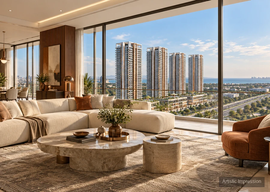 Living terrace — representative image, Sobha Wisteria 3 BHK residence